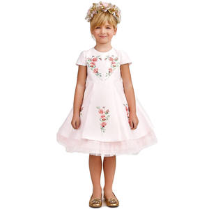 Nuovo elencato design di fascia alta su misura vestito dal bambino dolce di colore bianco e rosa delle ragazze di fiore <span class=keywords><strong>abiti</strong></span> <span class=keywords><strong>da</strong></span> <span class=keywords><strong>damigella</strong></span> d'onore - Product Image 1