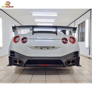 กันชนหลังคาร์บอนไฟเบอร์บางส่วนสไตล์ Nismo พร้อมดิฟฟิวเซอร์หลังสำหรับ Nissan GTR R35 ปี 2008-2016 ชุดแต่งคาร์บอนลิปหลังสำหรับรถยนต์ - Product Image 6