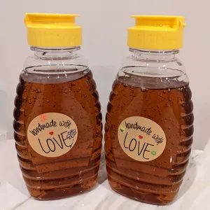 Пищевой 37 мм желтый полипропиленовый верхний колпачок 250 г 375 г 500 г 750 г 1000 г соус медовый сахар сиропы бутылка для арахисового масла