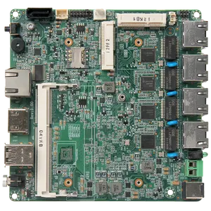 piesia电脑主板J1900无风扇120毫米 * 120毫米1000米以太网4局域网Rj45端口嵌入式迷你板纳米Itx主板