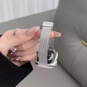 <span class=keywords><strong>Bracelet</strong></span> de montre magnétique fin en acier inoxydable pour <span class=keywords><strong>Apple</strong></span> <span class=keywords><strong>Watch</strong></span> Series 11 10 9 8 7, <span class=keywords><strong>bracelet</strong></span> en métal pour femmes, <span class=keywords><strong>bracelet</strong></span> en métal 41 mm 44 mm 45 mm - Product Image 5