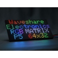 Panel de matriz LED RGB a todo color, paso de 5mm, 64x32 píxeles, pantalla de matriz de brillo ajustable para Raspberry Pi/ESP32