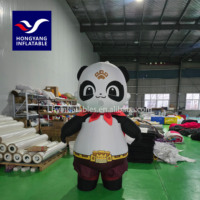 Moule gonflable pour défilé, modèle de dessin animé, costume de vêtements, poupée de marche pour homme volant, panda gonflable