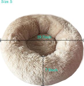 Fluppy Faux Fur <b>Donut</b> Pet <b>Bed</b> Eco-Friendly Luxury Round <b>Bed</b> for <b>Dogs</b> and Cats Factory Direct Drop Shipping - Product Image 3