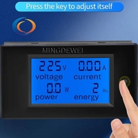 Voltímetro de amperímetro LCD Digital monofásico de CA, 80-260V, 20A, 4IN1, medidor de voltios eléctricos, potencia Kwh para Homekit