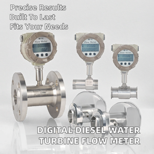Digitale vloeibare dieselbrandstof water 4-20mA uitgang DN10 DN50 roestvrijstalen klemflens schroefdraad turbine debietmeter OEM 0,5% - Product Image 2