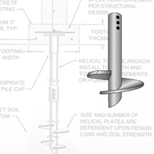 Vite a terra elicoidale zincata a caldo da 1800 mm <span class=keywords><strong>in</strong></span> <span class=keywords><strong>acciaio</strong></span> inossidabile Q235B per fondazioni solari, ancoraggio a vite, filettatura M10 - Product Image 3
