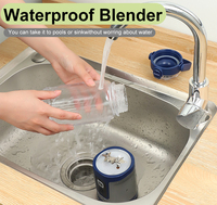 Nieuwe Design Dubbele Bladen 750 ML Huishoudelijke Draagbare Blender Huishoudelijke Fruitmixer USB Mini Blender voor Cadeaus