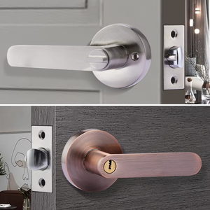 Durable Stainless Steel Invisible Door Handle Set with <b>Key</b> <b>Lock</b> Waterproof and Anti-Theft Feature - Product Image 4