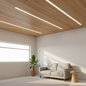 Matériau <span class=keywords><strong>PVC</strong></span> de haute qualité avec grain de bois, adapté à la décoration des plafonds domestiques, facile à nettoyer, imperméable et résistant au feu - Product Image 3