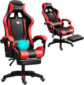 <span class=keywords><strong>CHAHO</strong></span> Silla Gamer de Oficina Más Económica, Cómoda Silla de Cuero para Juegos de Computadora, Silla para Juegos de Carreras - Product Image 1