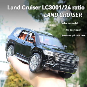 Nuevo Diecast 1:24 Toyo Land Crulser LC300 molde de Metal para coche sonido luz Puerta Abierta colección decoración pantalla aleación coches modelo - Product Image 3