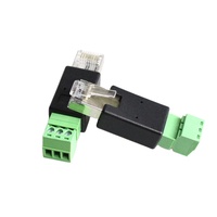 Adaptateur Rj45 vers 3Pin Terminal RS485 2P3P4P6P8P Connexion à tête de cristal Connecteur de bornier vert