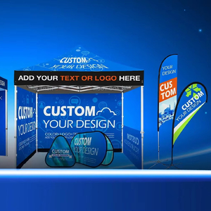 Gazebo Resistente con Telaio Esagonale in Tessuto Oxford Impermeabile per Concessionarie e Promozioni - Product Image 1