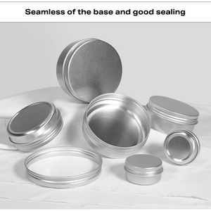 Factory Price 300ML Custom Metal Box Aluminium Beeswax Cosmetic Packaging with Screw Lid Cylinder Shape - Product Image 6