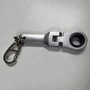 Steel Flexible Head Ratcheting Wrench <b>Spanner</b> Adjustable Hand <b>Tools</b> Keychain Accessories - Product Image 5