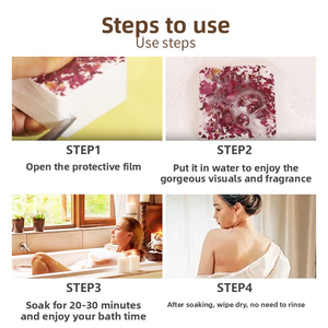 Sfera di Sale da Bagno con Fiori Essiccati 100g/pz Olio Essenziale per Bagno - Product Image 3