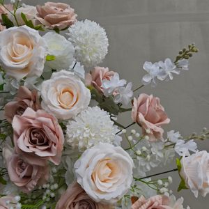 Mur de roses artificielles de haute qualité couleur champagne en gros pour les propositions, les mariages, les anniversaires, les fonds de photos et les événements - Product Image 6