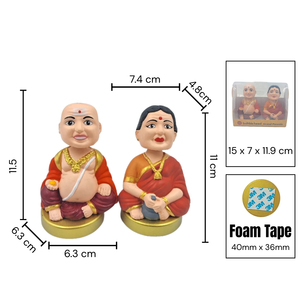 ตุ๊กตาบ็อบเบิลเฮดคู่ปู่ย่าตายาย - ของที่ระลึกแห่งความรักที่เหนือกาลเวลา เฉลิมฉลองความรักและความอบอุ่นที่ไร้เงื่อนไขของปู่ย่าตายาย - Product Image 4