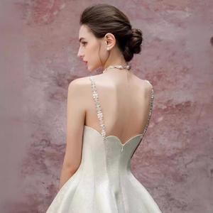 Vestido Corto Halter con Incrustaciones de Diamantes para Mujer, Diseño de <span class=keywords><strong>Alta</strong></span> <span class=keywords><strong>Costura</strong></span>, Vestidos de Noche Elegantes y Estilizantes - Product Image 4