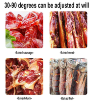 Séchoir à saucisses rotatif à 2 niveaux en acier inoxydable à usage commercial, machine de séchage suspendue, déshydrateur alimentaire