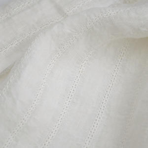 Moderne Jacquard Salo décontracté femmes haut pantalon jupe pur lin tissu brodé motif trame tricoté style uni Spot approvisionnement - Product Image 5