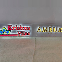 Enseigne commerciale en lettres 3D en acrylique avec mini LED, enseigne lumineuse pour logo d'entreprise, pour boutique de détail, hôtel