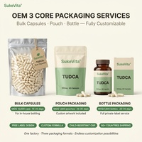 Capsules TUDCA, poudre de TUDCA, acide tauroursodésoxycholique 500 mg, 60 capsules, étiquette privée OEM pour la purification, la détoxification et la réparation du foie