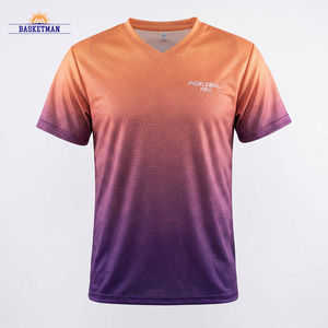 Maillot de Pickleball Personnalisé en Gros Jaune Citron Néon, Sublimation, Vêtements de Sport Professionnels, Maille Respirante, OEM, Faible MOQ - Product Image 2
