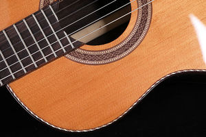 Table en cèdre massif de haute qualité 34 pouces guitare classique faite à la main en nylon guitarra guitare classique en cèdre massif DH-2 Alston - Product Image 4