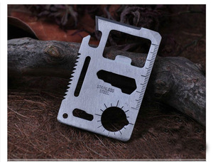 Carta creativa portatile multifunzione in acciaio inossidabile svizzera carta di sciabola all'aperto wilderness salvavita carta di sciabola - Product Image 6