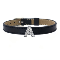 20 perles alphabet chromées pour la fabrication de bijoux, breloques en alliage métallique, accessoires personnalisés avec strass étincelants