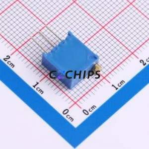 Résistance/potentiomètre réglable 3296W-1-103, composant traversant (THT)-3P, 9,5x4,9 mm, résistance 10 kOhm, 10 %, 500 mW, 250 ppm/ ℃ - Product Image 2