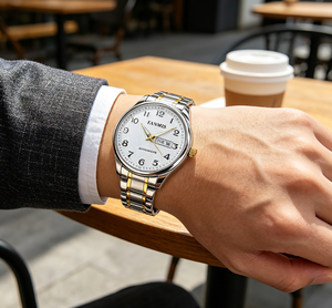 Reloj Mecánico <span class=keywords><strong>de</strong></span> Lujo con Logotipo Personalizado, Acero Inoxidable, Movimiento Automático <span class=keywords><strong>Eta</strong></span> 2836-2, Cristal <span class=keywords><strong>de</strong></span> Zafiro, Esfera Blanca - Product Image 4