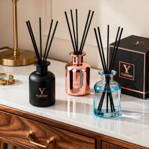 50ml 100ml 150ml 200ml Miệng Lớn bụng lớn thời trang Hương liệu thủy tinh khuếch tán chai Miệng phẳng cho bộ khuếch tán sậy - Product Image 2