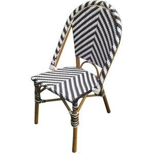 Meubles de bistrot français pour l'extérieur, chaise en rotin d'extérieur, <span class=keywords><strong>table</strong></span> et chaises en aluminium pour café, restaurant, <span class=keywords><strong>jardin</strong></span> - Product Image 1