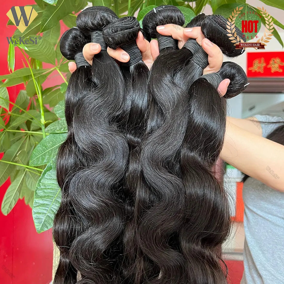 100% Não Transformados Vietnã Virgem Cutícula Intacta Bundle Vendors Bulk Double Drawn Weft Raw Indian Temple Extensão Do Cabelo Humano