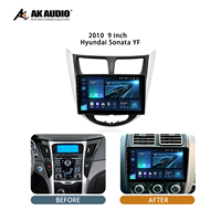 Cubierta de Tablero de Instrumentos de Plástico ABS+PC para Hyundai Verna I25 Accent 2010-2014, Marco de Control Central Moderno para Automóvil de 9 Pulgadas, Radio con Sistema Android