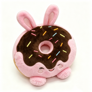 Peluche personnalisée Chonky Donut Lapin en forme de beignet avec rembourrage en coton PP, jouet en peluche unisexe sur le thème de la nourriture pour Halloween - Product Image 5