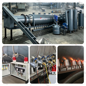 Four de carbonisation continu complet <span class=keywords><strong>pour</strong></span> la production de briquettes de charbon à partir de coques de palmiste et de copeaux de <span class=keywords><strong>bois</strong></span> - Product Image 6