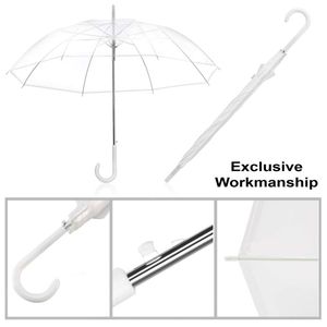 Paraguas de Golf Transparente de Lujo, Promocional, de Fibra de Vidrio, Semiautomático, Resistente al Viento, <span class=keywords><strong>para</strong></span> Regalos Empresariales, Personalizado con Logotipo, Recto, 100 cm - Product Image 4