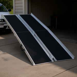 Rampe d'accès en aluminium de 8 pieds, surface noire antidérapante, portable, pour utilisation en garage ou en entrée de véhicule - Product Image 2