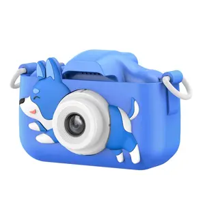 Children Digital Video Camcorder Camera with Cartoon Soft Silicone Cover Best Christmas Birthday Festival Toys Gift for Kids