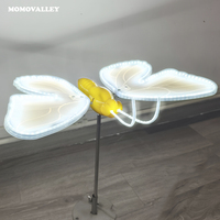 Momovalley - Decoración Navideña Impermeable de 40 cm con Luces LED de Mariposas en Movimiento, Simulación Dinámica