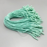 Meilleure vente d'usine recyclable en gros vert menthe polyester sceau suspendu en plastique étiquette volante corde en plastique étiquette suspendue corde