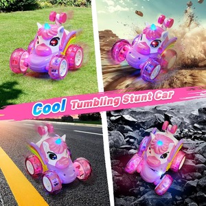 Coche a Control Remoto de Unicornio YT <span class=keywords><strong>para</strong></span> Niñas, Recargable, Acrobacias de 360°, Rotación 4WD con Luces LED, Juguetes <span class=keywords><strong>para</strong></span> Niños - Product Image 5