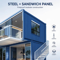 Pasokan Pabrik Rumah Kontainer Lipat Baja Desain Modern untuk Kedai F&B, Gym, Kantor, Rumah Mungil, Rumah Prefab