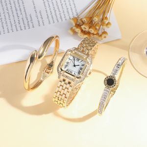 IStapromo Gifts <b>Cheap</b> Wholesale Womens Watch Gifts Set With Bracelet Rose Gold Bangles for Lady Fashion Jewelry Steel Bracelet - Product Image 4