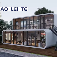 Maison en conteneur préfabriquée mobile moderne et écologique à 2 étages Capsule Apple Cabin pour hôtel et bureau