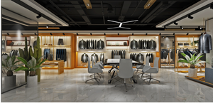 Tienda de ropa para hombre de gama alta, elegantes estantes de exhibición y gabinetes para tienda, perfectamente diseñados para exhibir ropa de hombre - Product Image 5